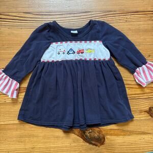 Boutique blue long sleeve ruffle first responders vehicle toddler shirt SIZE‎ 3T